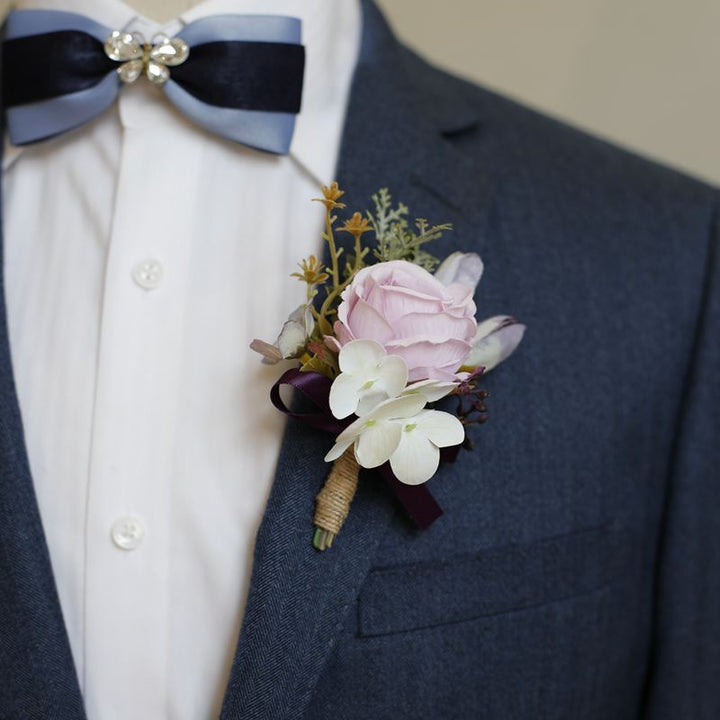 Charming Rose and Hydrangea Boutonniere Collection