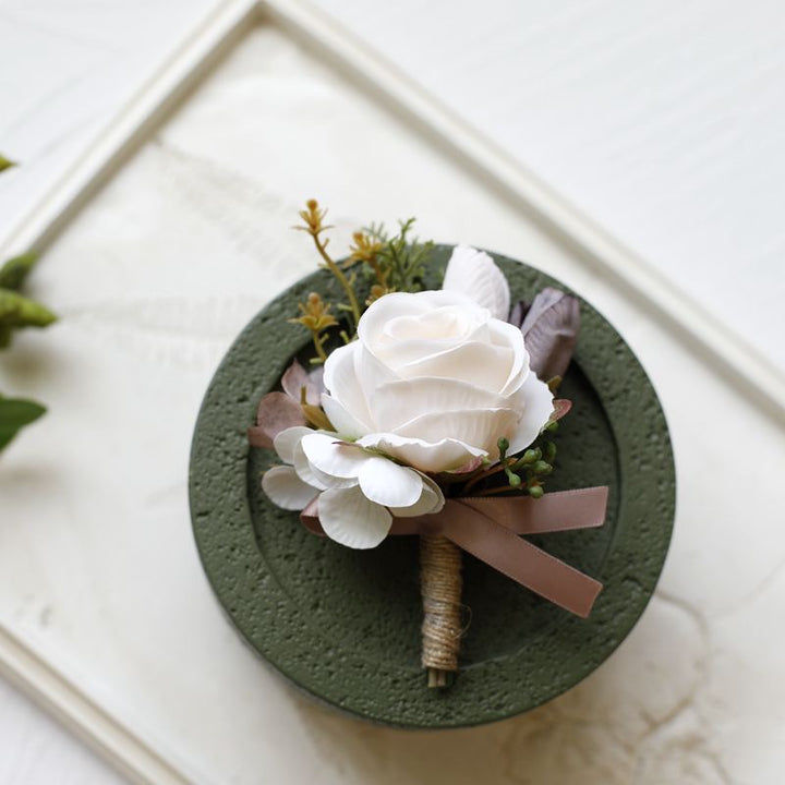 charming Rose and Hydrangea Boutonniere Collection