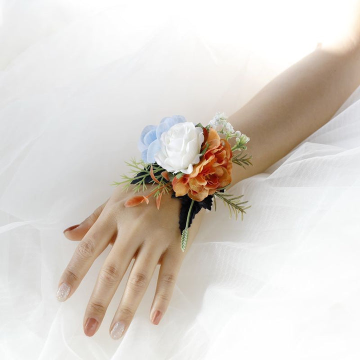 terracotta Rose and Hydrangea Corsage Collection