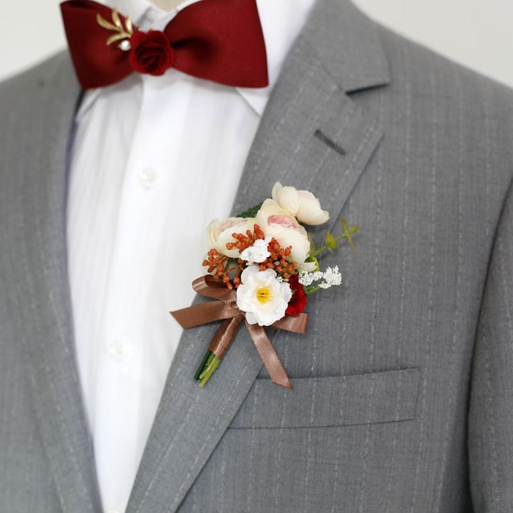 Romantic Mixed Bloom Boutonniere