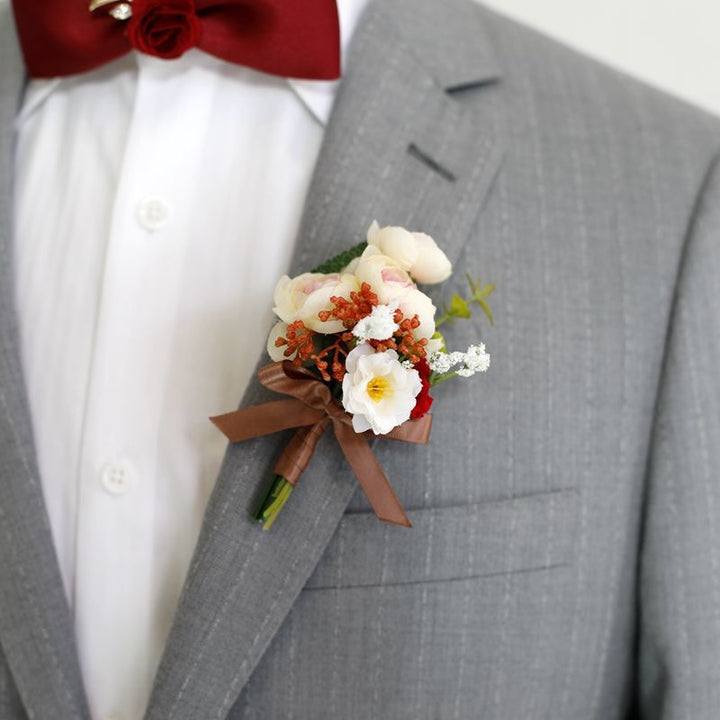 Romantic Mixed Bloom Boutonniere