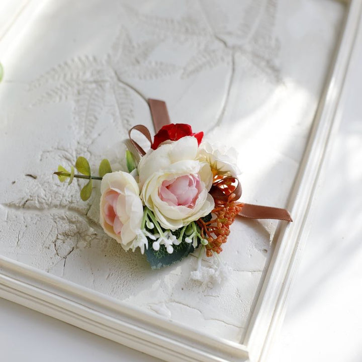 Charming Blush and Ivory Floral Corsage