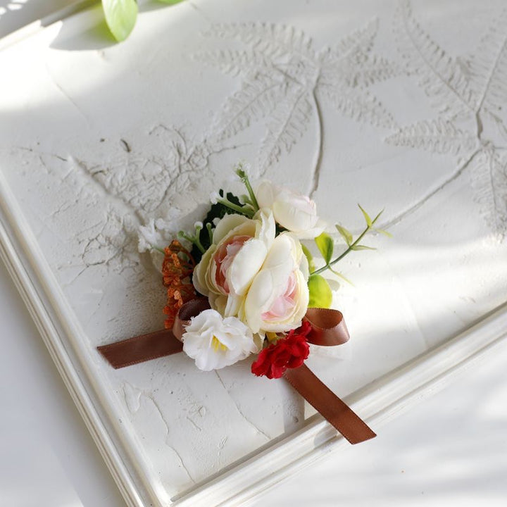 Charming Blush and Ivory Floral Corsage