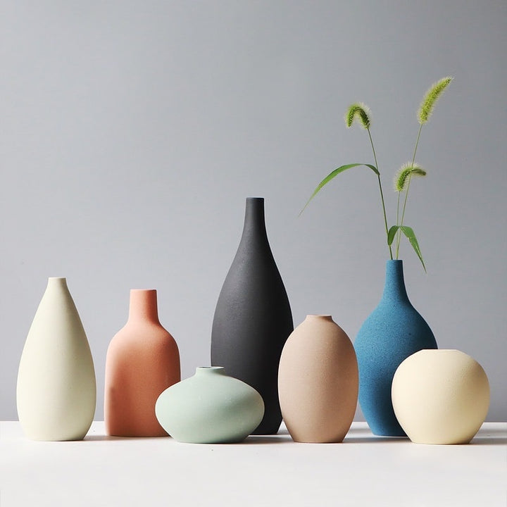 Minimalist Ceramic Bud Vases For Flowers – Modern Flower Holders for Home Décor