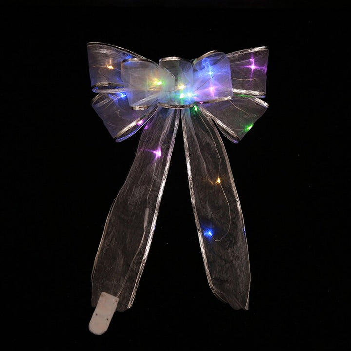 LED Christmas Gift Bow Front Door Decoration is a wonderful addition to your christmas floral collection.