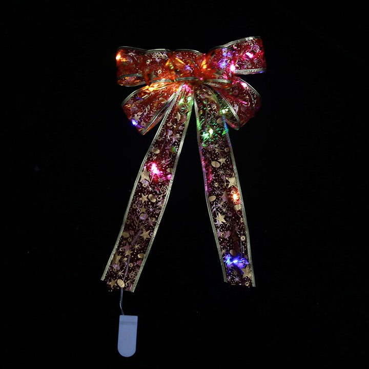 LED Christmas Gift Bow Front Door Decoration is a wonderful addition to your christmas floral collection.