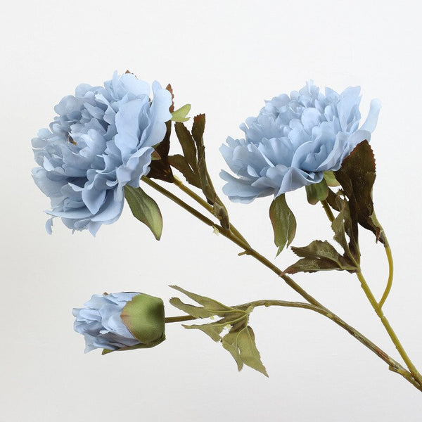 3-Head Peony Branch Artificial Flower, perfect as faux flowers.