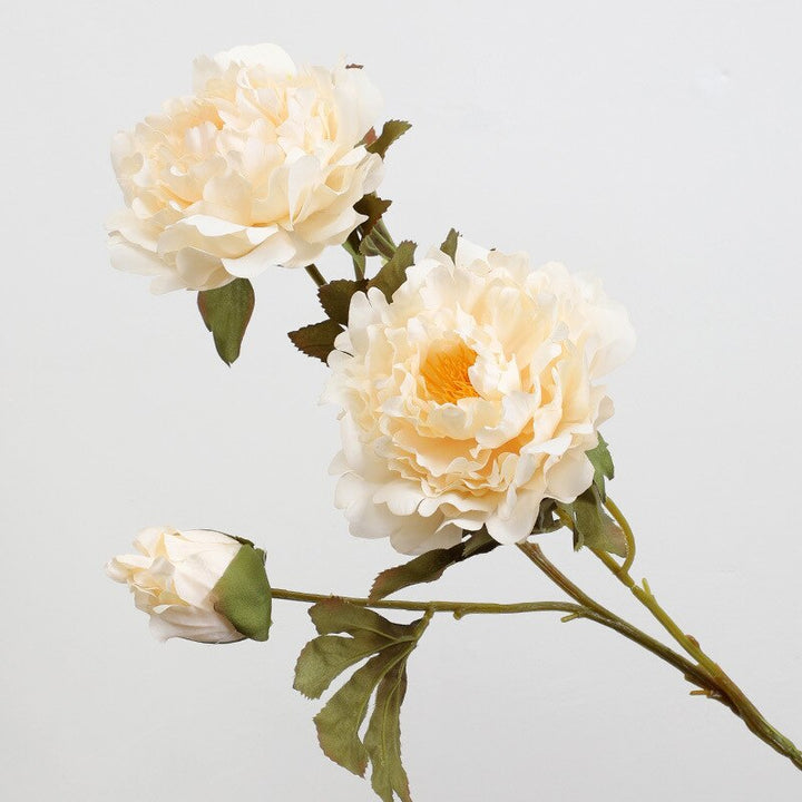 3-Head Peony Branch Artificial Flower, perfect as artificial flowers.