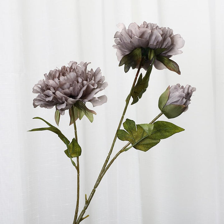 3-Head Peony Branch Artificial Flower, perfect as florist fake flowers.
