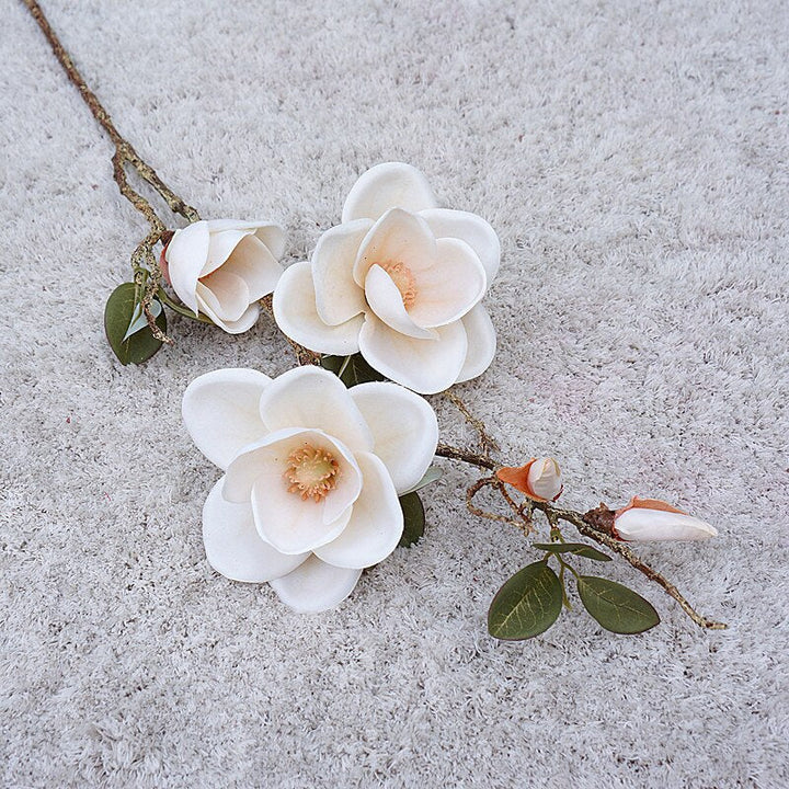 Artificial Magnolia Flower Long Branch Fake Plant, perfect as artificial flowers.