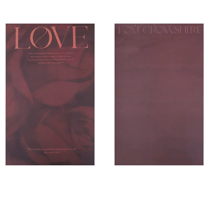 Vintage Rose Art Flower Wrapping Paper - Romantic Newspaper Style 38x58 cm