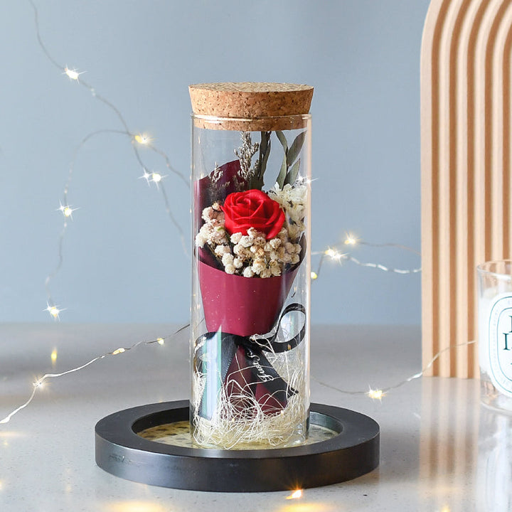 Glass Tube Dried Flowers Bouquets Birthday Valentine Gift is a delightful addition to your valentine's gifts collection.