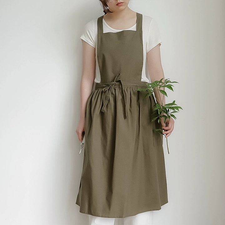 Water-Resistant Summer Cotton Apron for Women