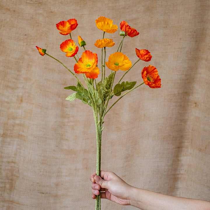 Artificial Poppy Spray Fake Flowers, perfect as silk artificial flowers.