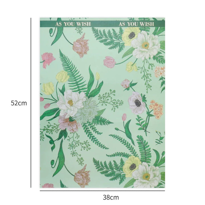 New Floral Sea Series Atmosphere Art Paper for Floral Bouquet Wrapping – 15 Sheets