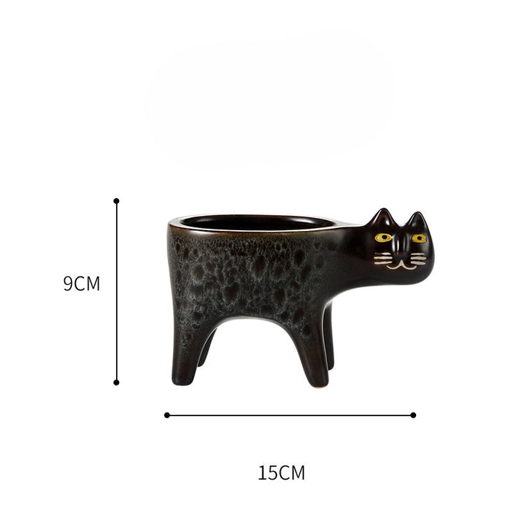 Cute Cat Ceramic Cactus Succulent Pot