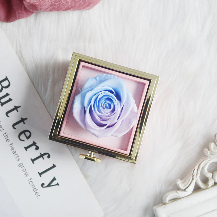 Rotates 360° Eternal Rose Velvet Jewelry Box is a delightful addition to your valentine flower collection.