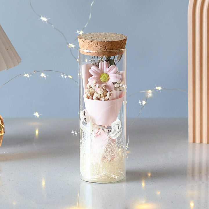 Glass Tube Dried Flowers Bouquets Birthday Valentine Gift is a delightful addition to your valentine flower collection.