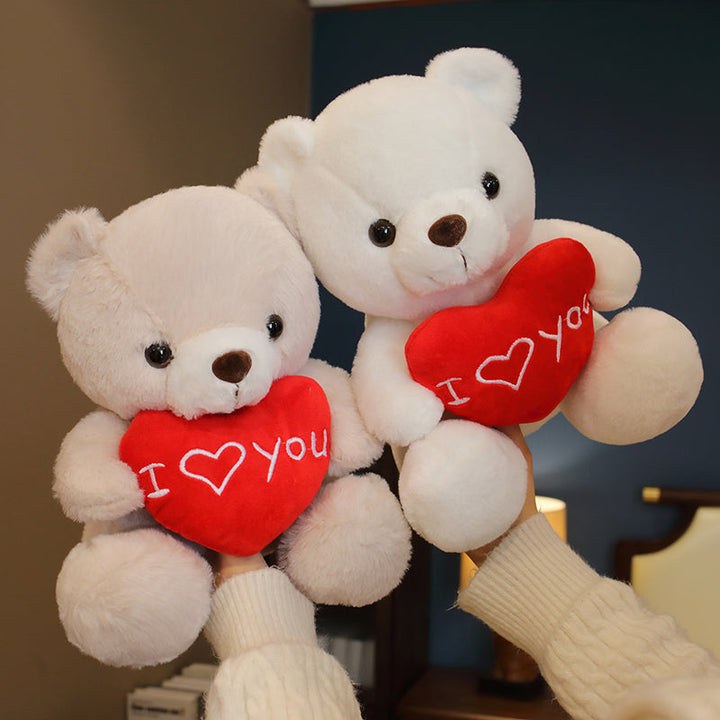 I Love You Plush Bear with Heart 28cm is a delightful addition to your valentine's day bouquets collection.