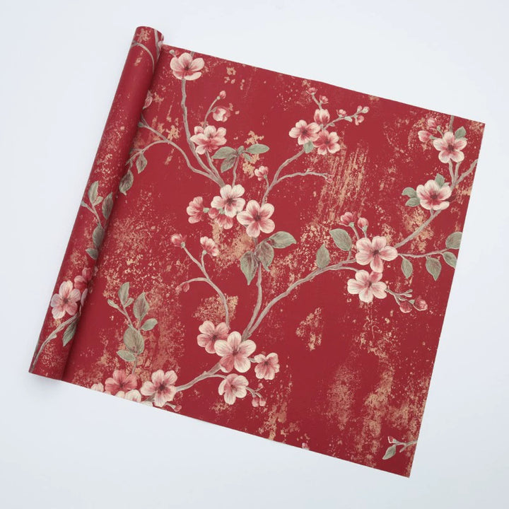 Premium Embossed Floral Bouquet Wrapping Paper, 10 Sheets of 53x53cm, Mulberry Paper