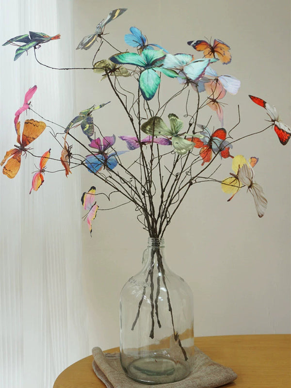 Artificial Willow Branches with Butterflies (65cmH), perfect as florist supplies.