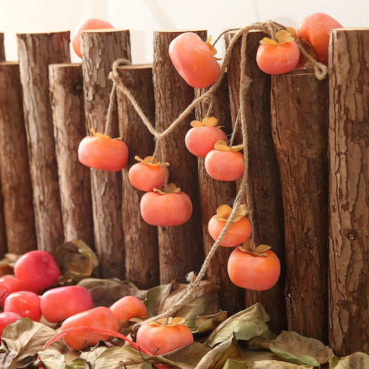 Artificial Persimmon Hanging Decoration (85cmL), perfect as artificial plants for outdoors.