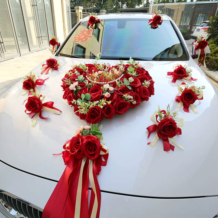 Perfect wedding decorations with wedding decoration Red Silk Roses Decoration Set, perfect wedding decoration