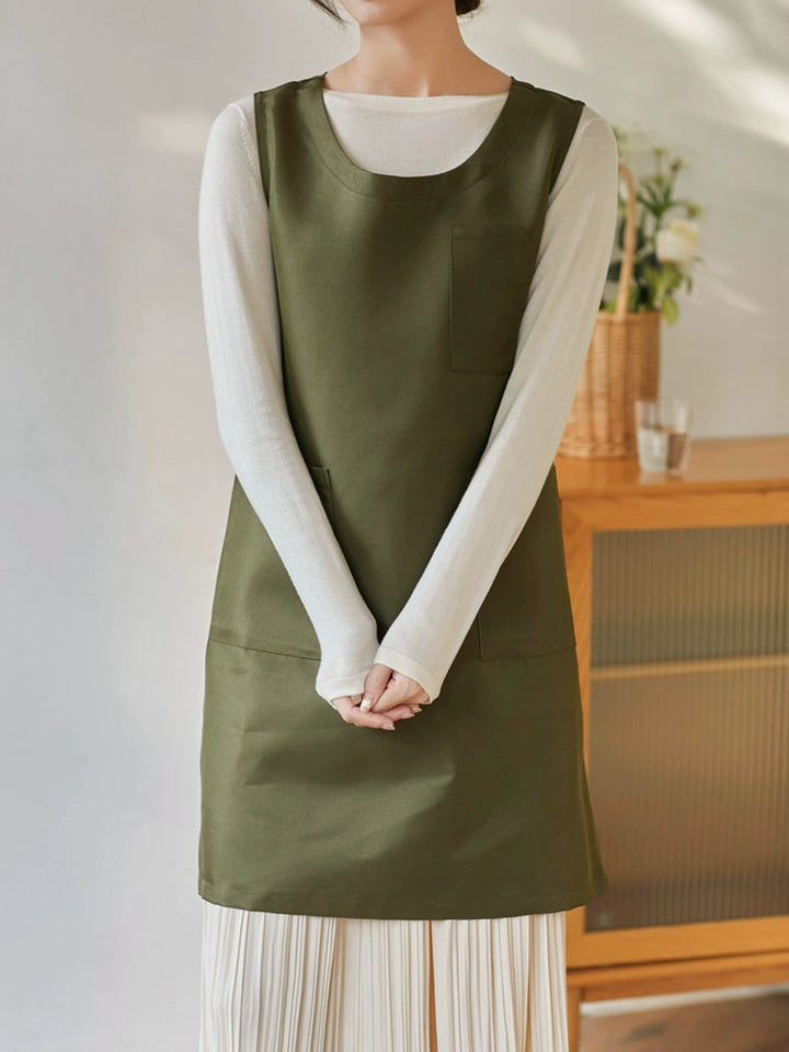 Japanese Style Thick Polyester Apron for Women