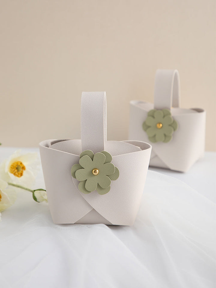 Cute Flower Leather Party Favor Bags Pack 20 (9x6x16cm)