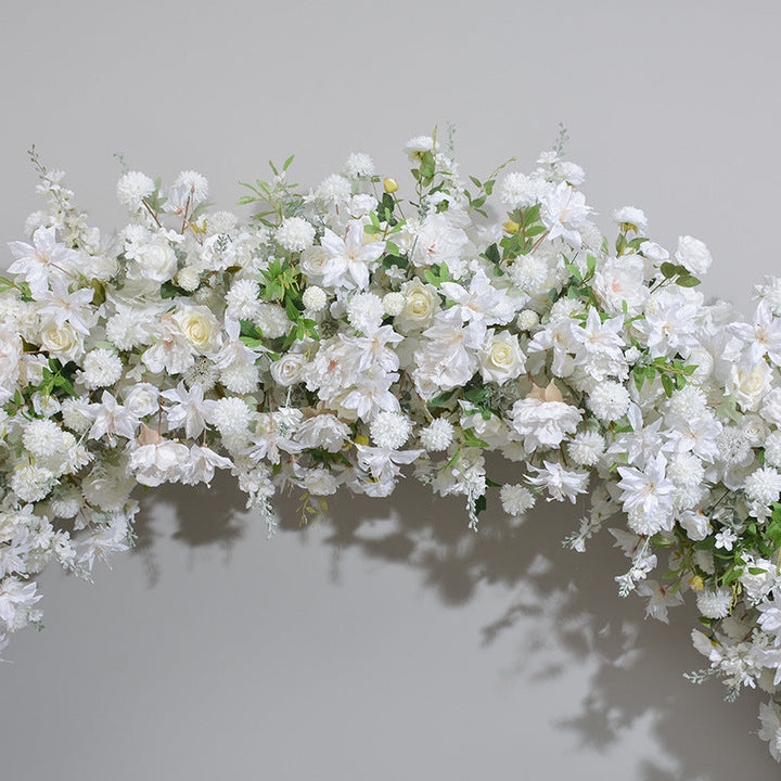 Flower Arch White Florals Backdrop Proposal Wedding Party Decor