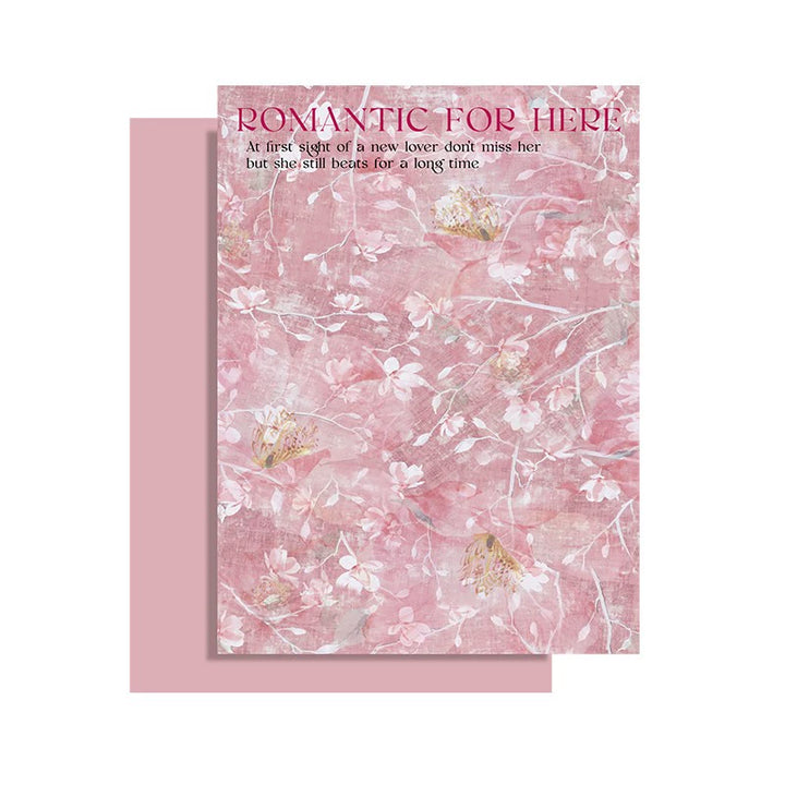 Romantic Oil Painting Floral Kraft Wrapping Paper 