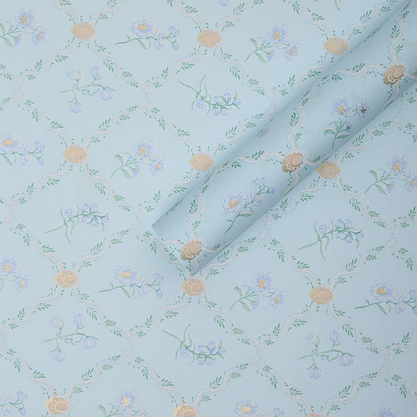 Retro Style Floral Wrapping Paper Pack 15 (50x58cm)