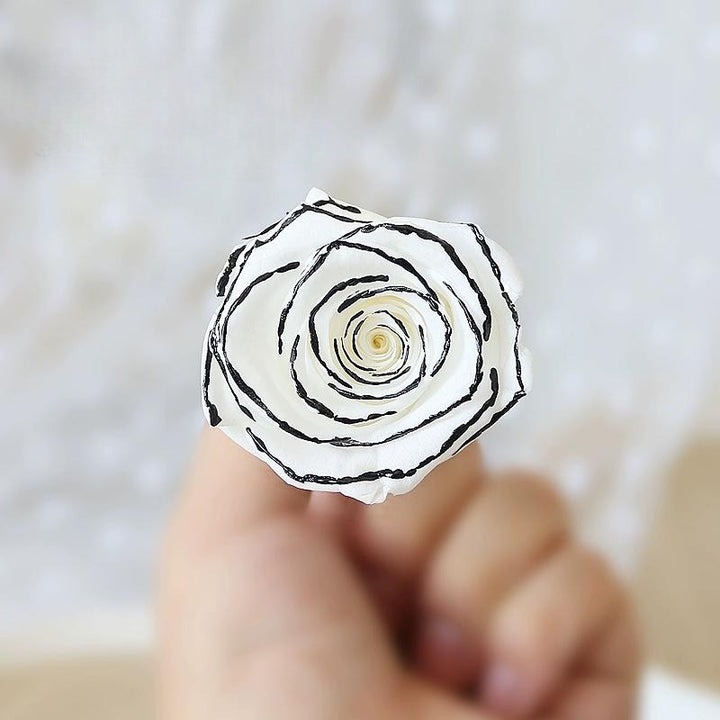 Preserved Single Rose Head for DIY Crafting – 4-5cm, Multiple Color Options