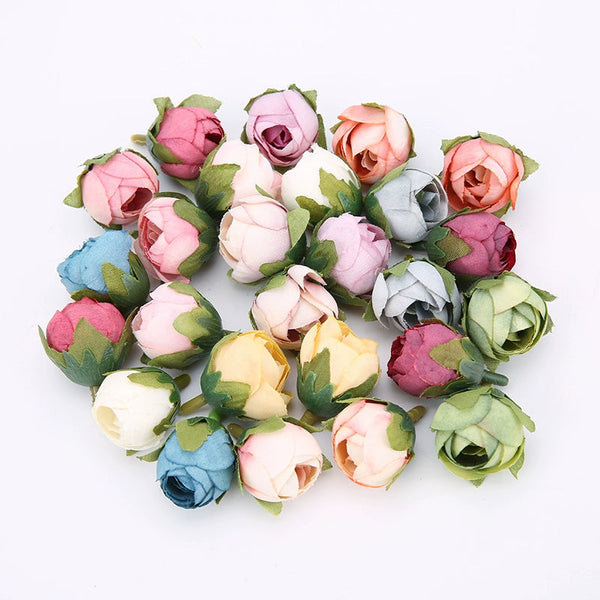 2cm Vintage Rose Buds Silk Flower Heads Pack 40 is a perfect addition to your floral supplies collection.