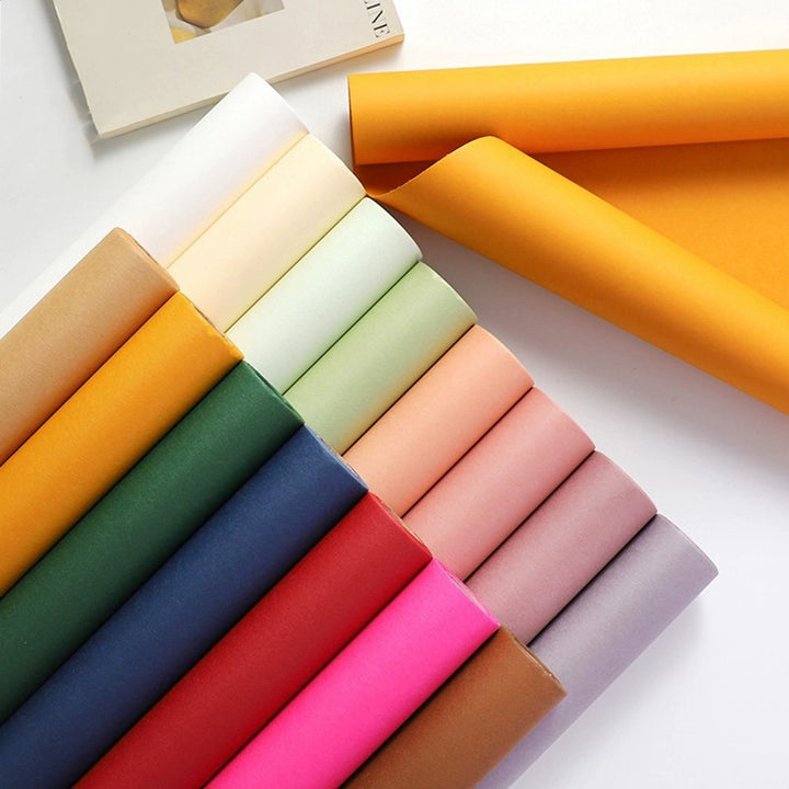 Thick Waterproof Solid Color Kraft Flower Wrapping Paper