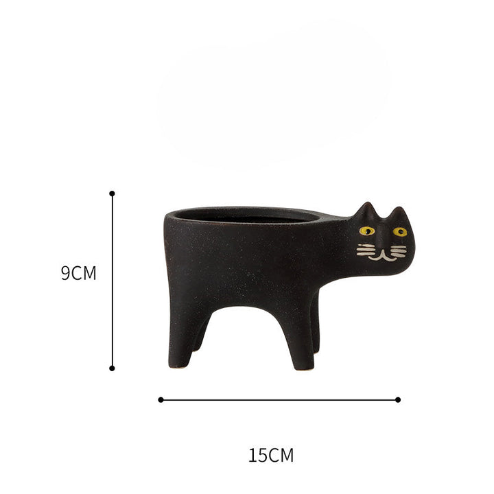 Cute Cat Ceramic Cactus Succulent Pot