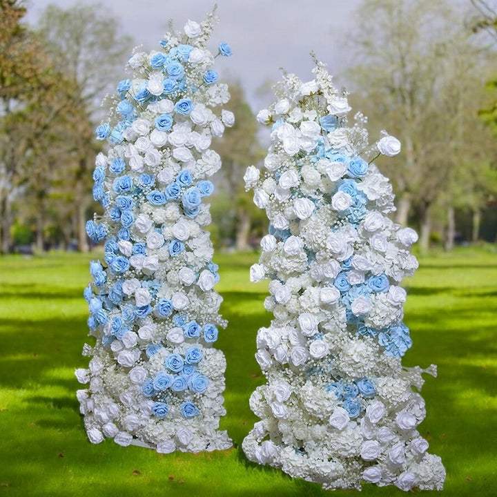 Wedding Arch Blue White Rose Wedding Archs Artificial Florals Backdrop Event Proposal Wedding Decoration