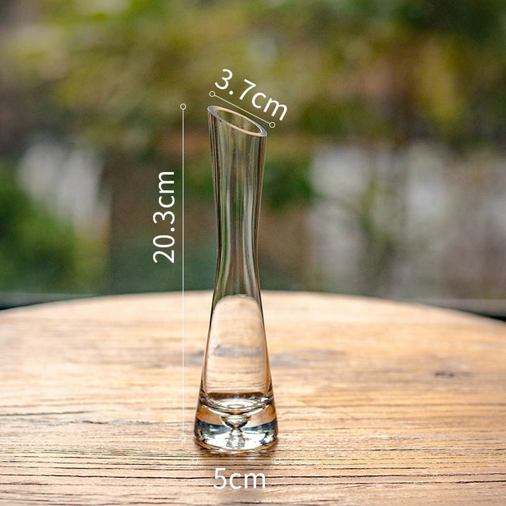 Mini Transparent Tall Glass Vase