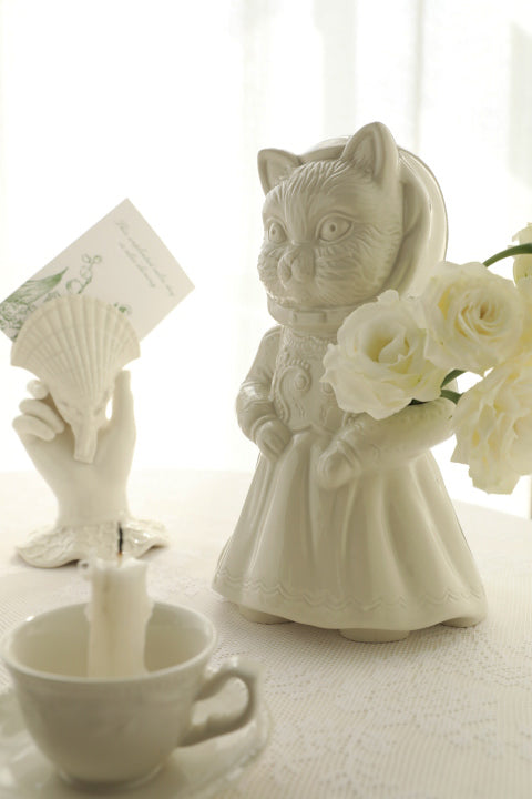 Cat Lady Cute Ceramic Flower Vase