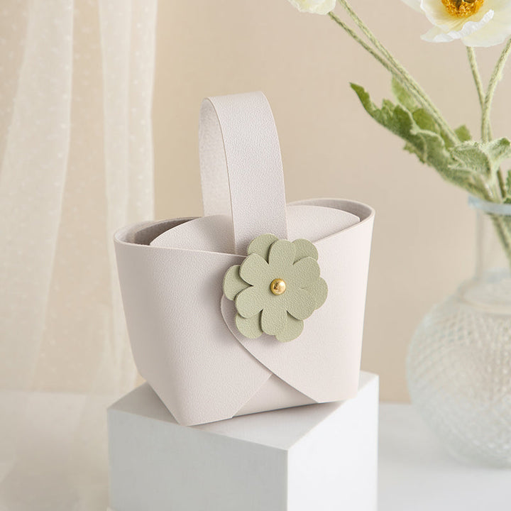 Cute Flower Leather Party Favor Bags Pack 20 (9x6x16cm)