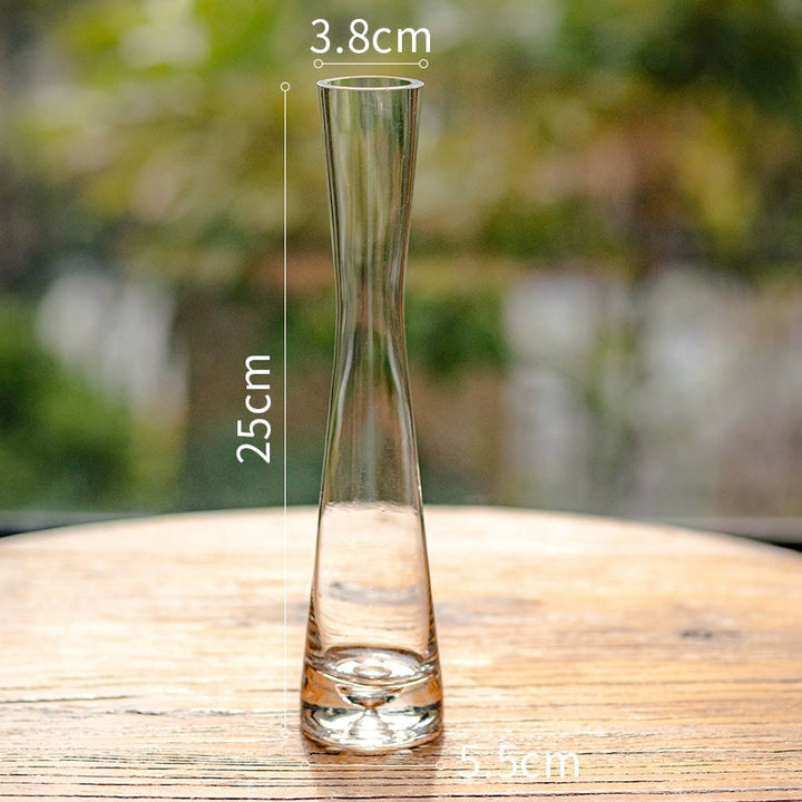 Mini Transparent Tall Glass Vase