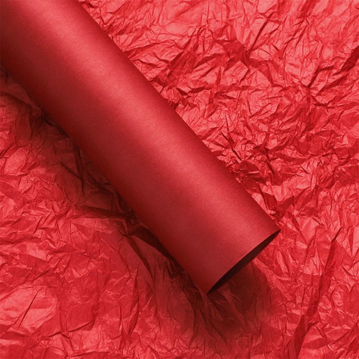 Vintage Red Celebration Series Waterproof Flower Wrapping Paper