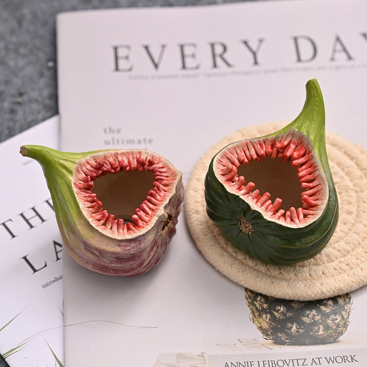 Creative Fig-shaped Mini Ceramic Plant Pot