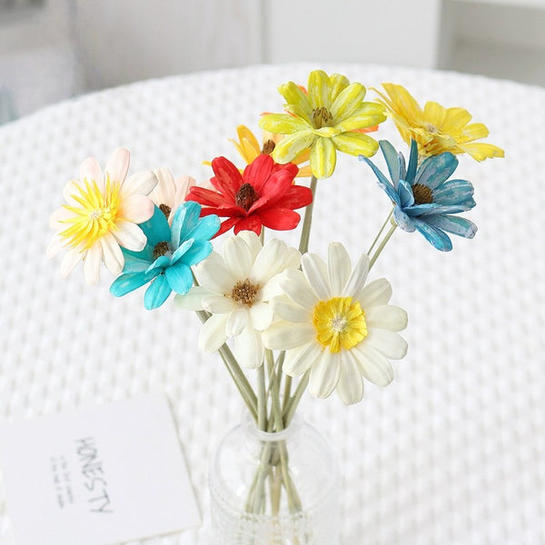 Colorful Preserved Daisy Flowers – Single Bloom for DIY Floral Crafts