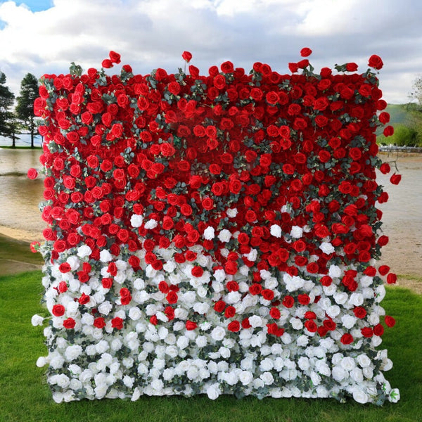 3D Flower Wall - Scarlet Whisper Floral Wall Backdrop