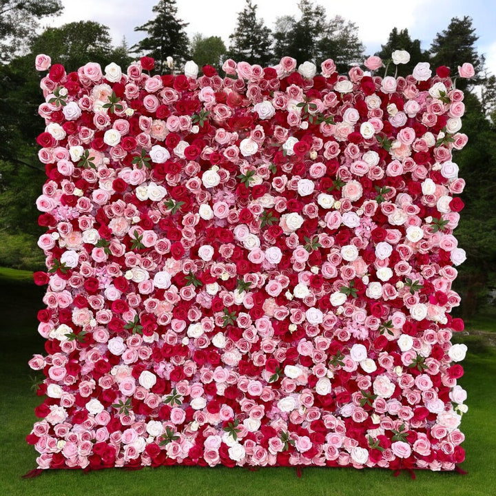 3D Flower Wall - Radiant Rose Garden Floral Wall Backdrop