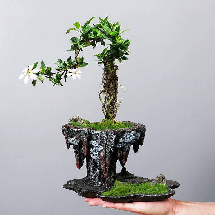 Mountain Resin Succulent Moss Planter Pot