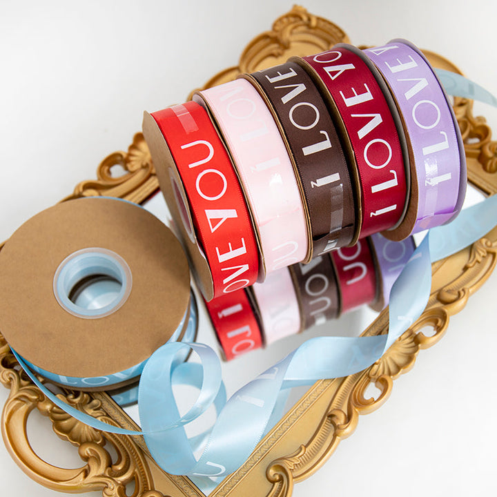I LOVE YOU Polyester Satin Ribbon (25mmx50Yd) is a delightful addition to your valentine's gifts collection.