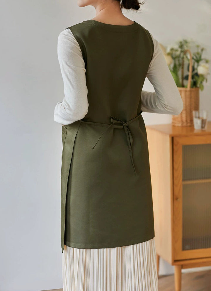 Japanese Style Thick Polyester Apron for Women