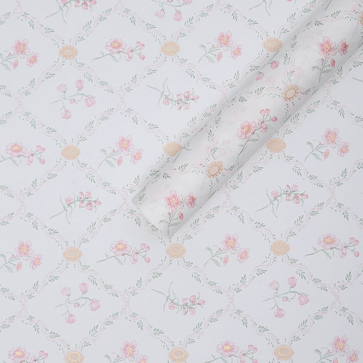 Retro Style Floral Wrapping Paper Pack 15 (50x58cm)